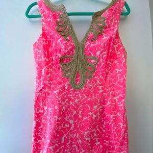 Neon pink Lilly Pulitzer tunic dress